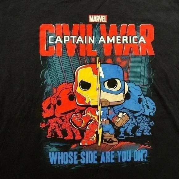 Captain America Civil War Pop Tee | Funko Marvel Graphic Shirt | Size L - Picture 2 of 4